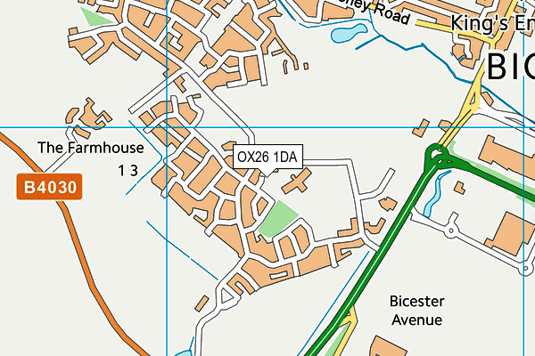 OX26 1DA map - OS VectorMap District (Ordnance Survey) OX26 1DA map - OS VectorMap District (Ordnance Survey)