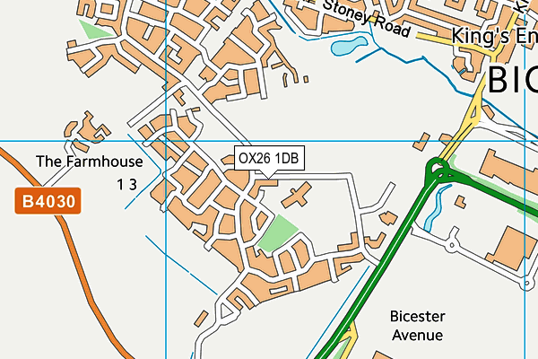 OX26 1DB map - OS VectorMap District (Ordnance Survey) OX26 1DB map - OS VectorMap District (Ordnance Survey)