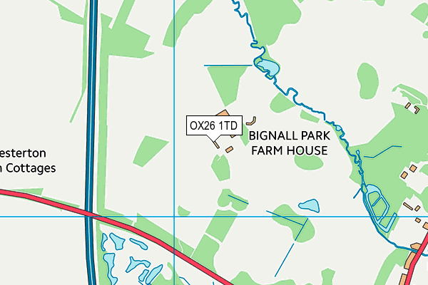 OX26 1TD map - OS VectorMap District (Ordnance Survey)