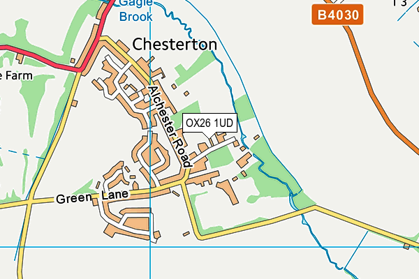 OX26 1UD map - OS VectorMap District (Ordnance Survey) OX26 1UD map - OS VectorMap District (Ordnance Survey)