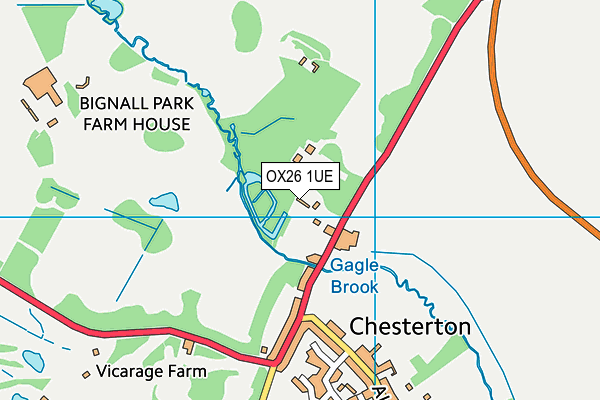 OX26 1UE map - OS VectorMap District (Ordnance Survey) OX26 1UE map - OS VectorMap District (Ordnance Survey)