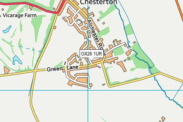 OX26 1UR map - OS VectorMap District (Ordnance Survey) OX26 1UR map - OS VectorMap District (Ordnance Survey)