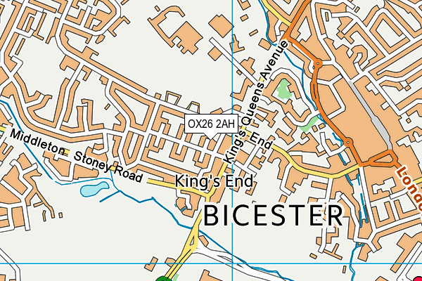 OX26 2AH map - OS VectorMap District (Ordnance Survey) OX26 2AH map - OS VectorMap District (Ordnance Survey)