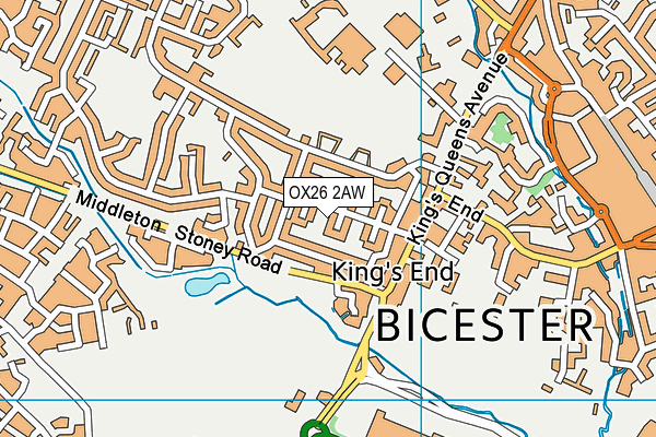 OX26 2AW map - OS VectorMap District (Ordnance Survey) OX26 2AW map - OS VectorMap District (Ordnance Survey)