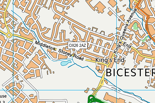 OX26 2AZ map - OS VectorMap District (Ordnance Survey)