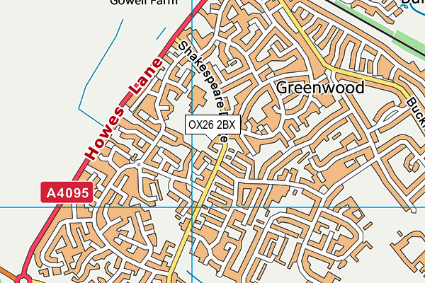 OX26 2BX map - OS VectorMap District (Ordnance Survey) OX26 2BX map - OS VectorMap District (Ordnance Survey)