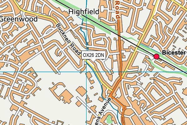OX26 2DN map - OS VectorMap District (Ordnance Survey) OX26 2DN map - OS VectorMap District (Ordnance Survey)