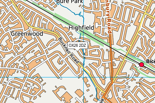 OX26 2DZ map - OS VectorMap District (Ordnance Survey) OX26 2DZ map - OS VectorMap District (Ordnance Survey)