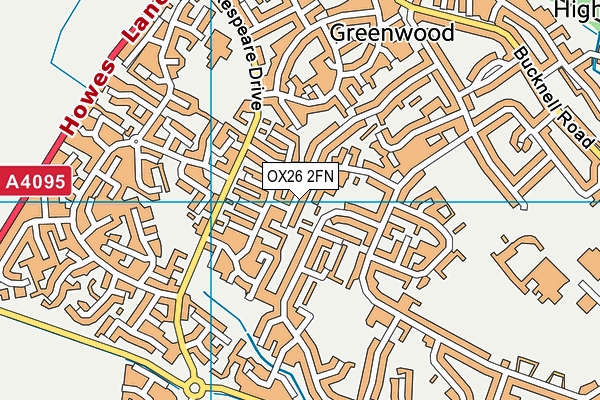 OX26 2FN map - OS VectorMap District (Ordnance Survey) OX26 2FN map - OS VectorMap District (Ordnance Survey)