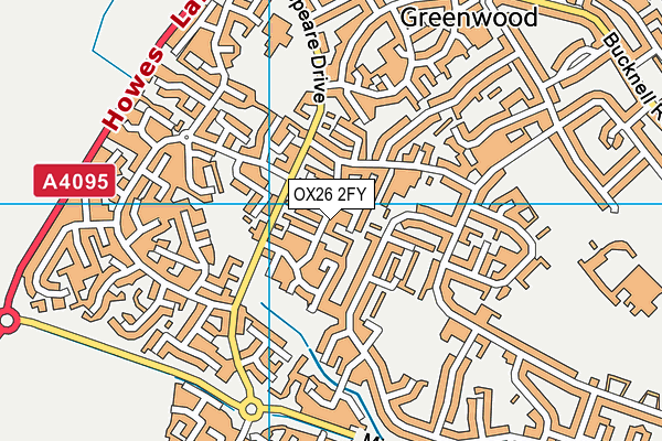 OX26 2FY map - OS VectorMap District (Ordnance Survey) OX26 2FY map - OS VectorMap District (Ordnance Survey)