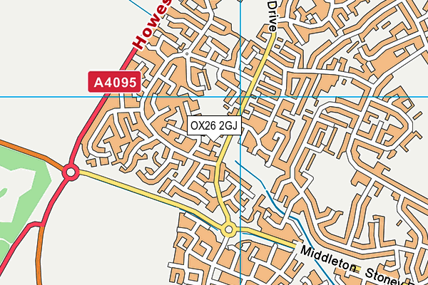 OX26 2GJ map - OS VectorMap District (Ordnance Survey) OX26 2GJ map - OS VectorMap District (Ordnance Survey)