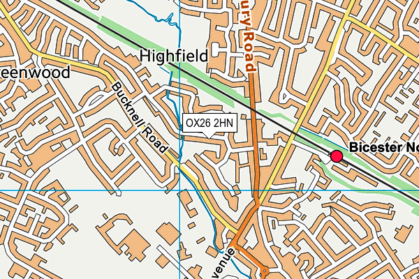 OX26 2HN map - OS VectorMap District (Ordnance Survey) OX26 2HN map - OS VectorMap District (Ordnance Survey)