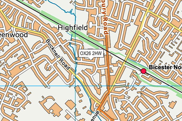 OX26 2HW map - OS VectorMap District (Ordnance Survey) OX26 2HW map - OS VectorMap District (Ordnance Survey)