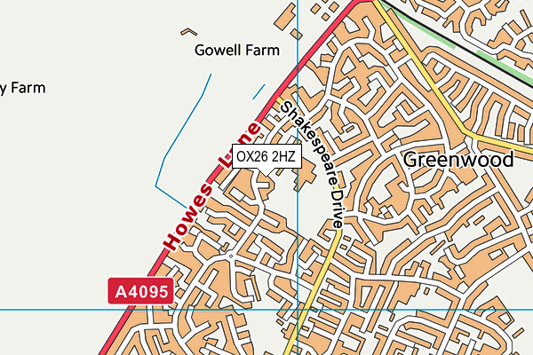OX26 2HZ map - OS VectorMap District (Ordnance Survey) OX26 2HZ map - OS VectorMap District (Ordnance Survey)