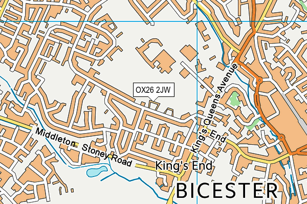 OX26 2JW map - OS VectorMap District (Ordnance Survey) OX26 2JW map - OS VectorMap District (Ordnance Survey)