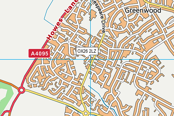 OX26 2LZ map - OS VectorMap District (Ordnance Survey) OX26 2LZ map - OS VectorMap District (Ordnance Survey)
