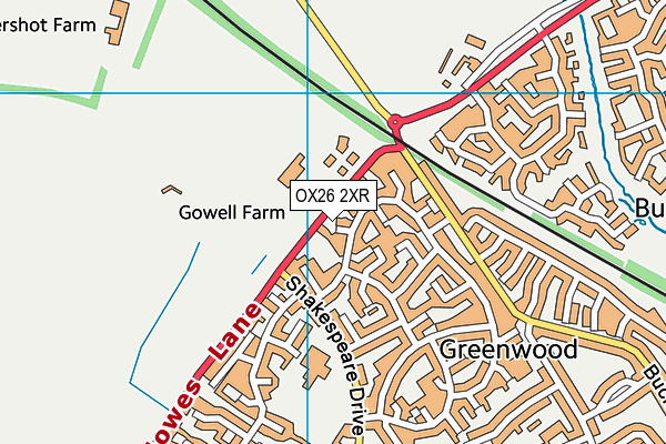OX26 2XR map - OS VectorMap District (Ordnance Survey) OX26 2XR map - OS VectorMap District (Ordnance Survey)