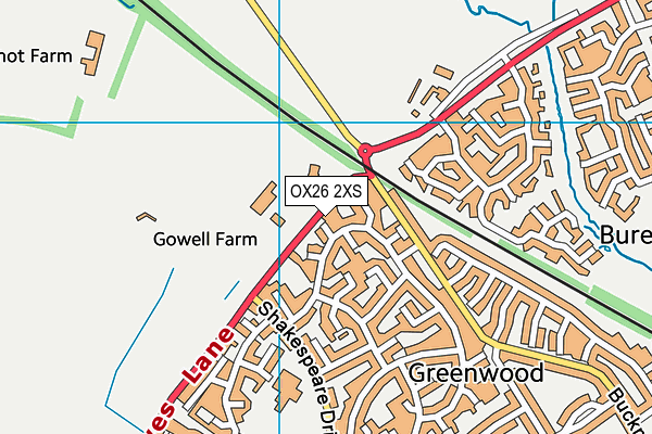 OX26 2XS map - OS VectorMap District (Ordnance Survey) OX26 2XS map - OS VectorMap District (Ordnance Survey)