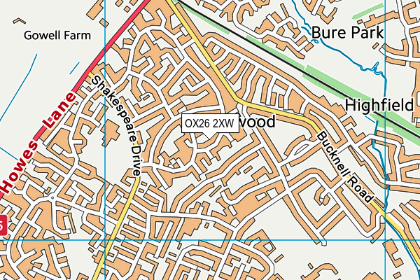 OX26 2XW map - OS VectorMap District (Ordnance Survey) OX26 2XW map - OS VectorMap District (Ordnance Survey)