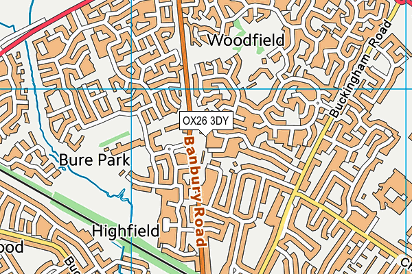 OX26 3DY map - OS VectorMap District (Ordnance Survey) OX26 3DY map - OS VectorMap District (Ordnance Survey)