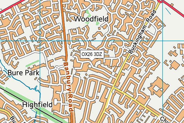 OX26 3DZ map - OS VectorMap District (Ordnance Survey) OX26 3DZ map - OS VectorMap District (Ordnance Survey)