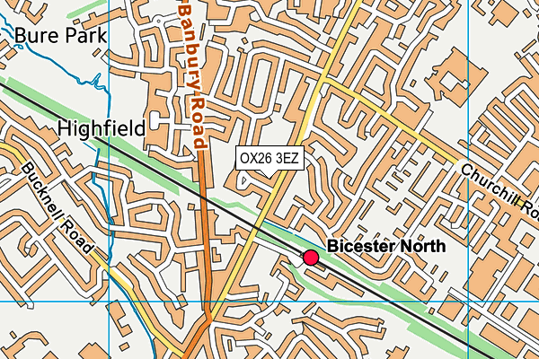 OX26 3EZ map - OS VectorMap District (Ordnance Survey) OX26 3EZ map - OS VectorMap District (Ordnance Survey)
