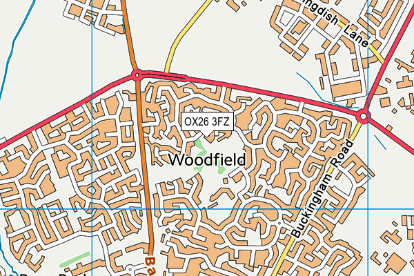 OX26 3FZ map - OS VectorMap District (Ordnance Survey) OX26 3FZ map - OS VectorMap District (Ordnance Survey)