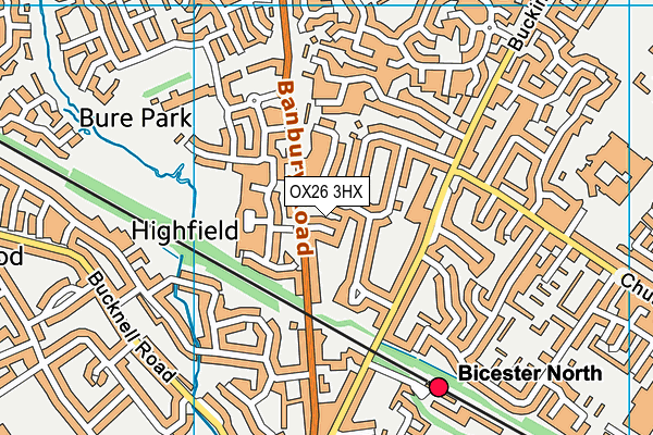 OX26 3HX map - OS VectorMap District (Ordnance Survey) OX26 3HX map - OS VectorMap District (Ordnance Survey)