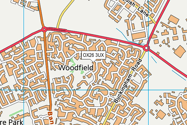 OX26 3UX map - OS VectorMap District (Ordnance Survey)