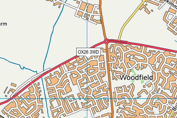 OX26 3WD map - OS VectorMap District (Ordnance Survey) OX26 3WD map - OS VectorMap District (Ordnance Survey)