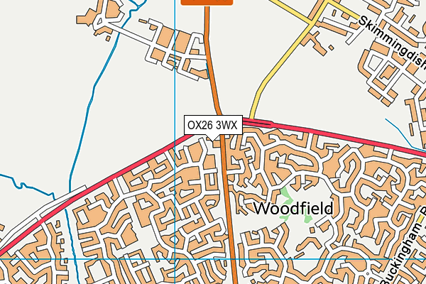 OX26 3WX map - OS VectorMap District (Ordnance Survey)