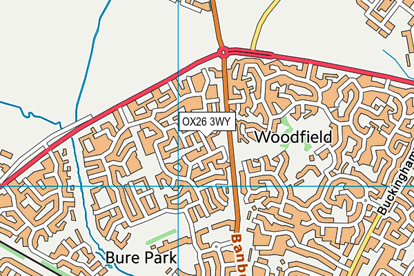 OX26 3WY map - OS VectorMap District (Ordnance Survey) OX26 3WY map - OS VectorMap District (Ordnance Survey)