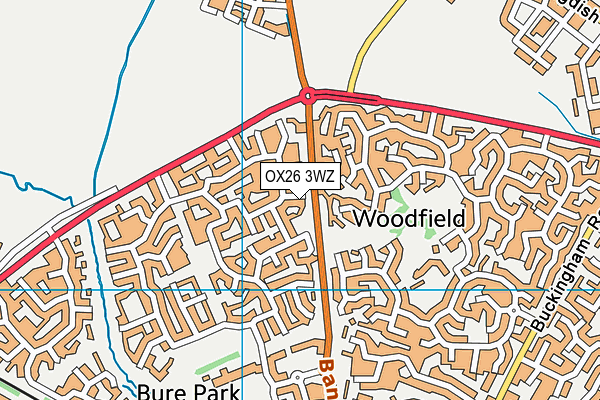 OX26 3WZ map - OS VectorMap District (Ordnance Survey) OX26 3WZ map - OS VectorMap District (Ordnance Survey)
