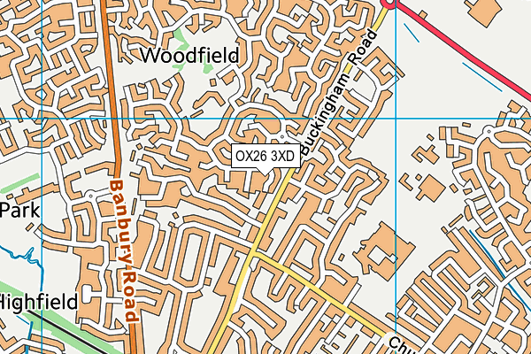 OX26 3XD map - OS VectorMap District (Ordnance Survey) OX26 3XD map - OS VectorMap District (Ordnance Survey)