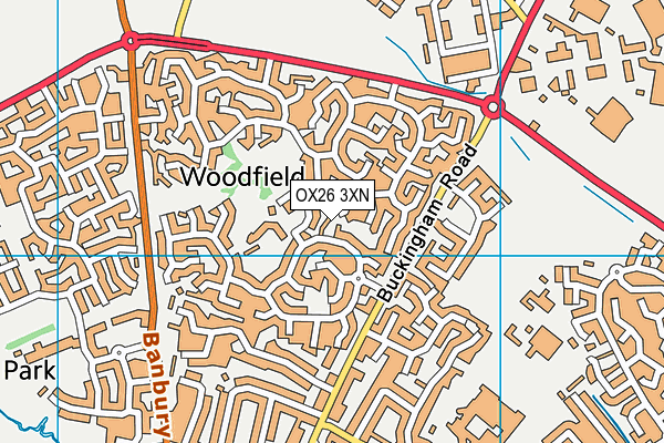 OX26 3XN map - OS VectorMap District (Ordnance Survey) OX26 3XN map - OS VectorMap District (Ordnance Survey)