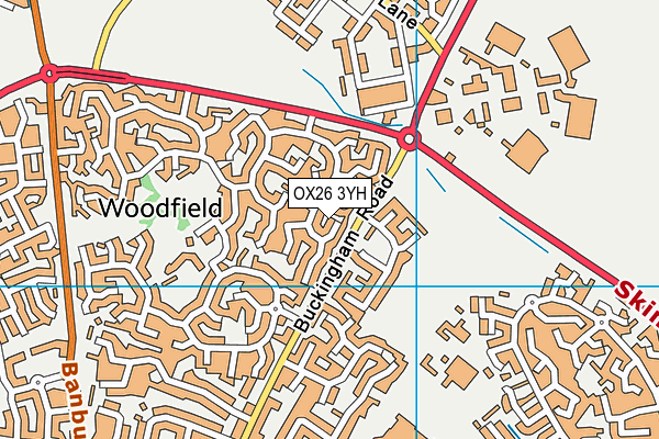 OX26 3YH map - OS VectorMap District (Ordnance Survey) OX26 3YH map - OS VectorMap District (Ordnance Survey)
