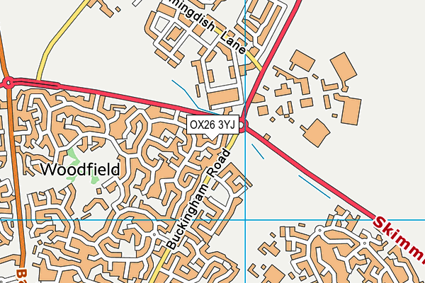 OX26 3YJ map - OS VectorMap District (Ordnance Survey) OX26 3YJ map - OS VectorMap District (Ordnance Survey)