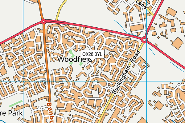 OX26 3YL map - OS VectorMap District (Ordnance Survey) OX26 3YL map - OS VectorMap District (Ordnance Survey)