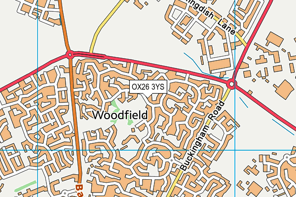 OX26 3YS map - OS VectorMap District (Ordnance Survey) OX26 3YS map - OS VectorMap District (Ordnance Survey)