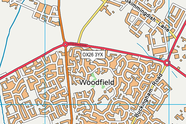 OX26 3YX map - OS VectorMap District (Ordnance Survey)