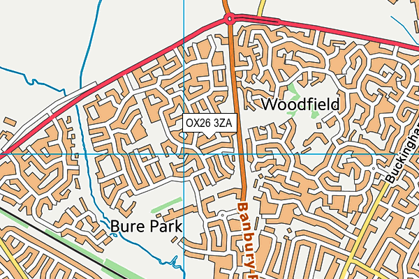 OX26 3ZA map - OS VectorMap District (Ordnance Survey) OX26 3ZA map - OS VectorMap District (Ordnance Survey)