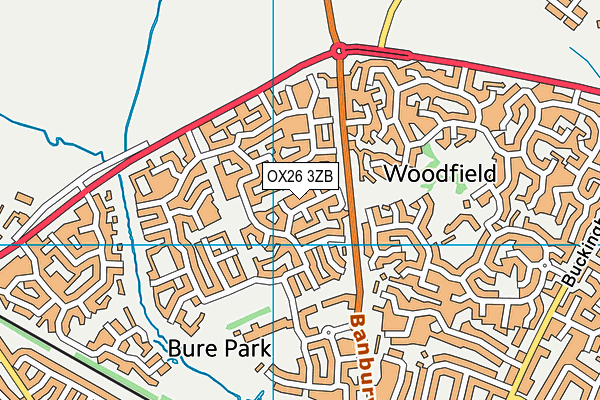OX26 3ZB map - OS VectorMap District (Ordnance Survey)