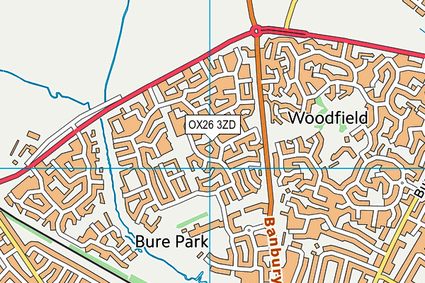 OX26 3ZD map - OS VectorMap District (Ordnance Survey) OX26 3ZD map - OS VectorMap District (Ordnance Survey)