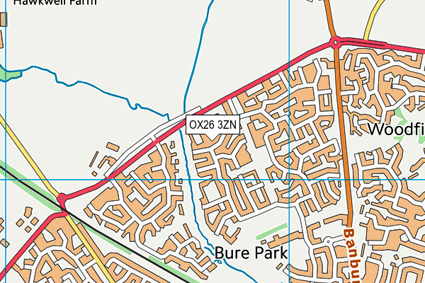 OX26 3ZN map - OS VectorMap District (Ordnance Survey) OX26 3ZN map - OS VectorMap District (Ordnance Survey)