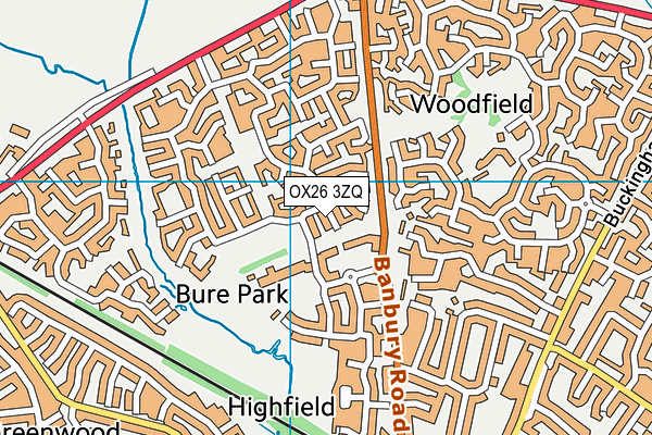 OX26 3ZQ map - OS VectorMap District (Ordnance Survey) OX26 3ZQ map - OS VectorMap District (Ordnance Survey)
