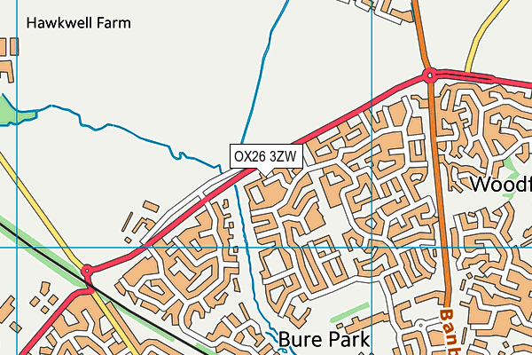 OX26 3ZW map - OS VectorMap District (Ordnance Survey) OX26 3ZW map - OS VectorMap District (Ordnance Survey)