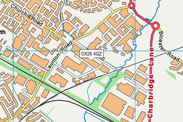 OX26 4QZ map - OS VectorMap District (Ordnance Survey) OX26 4QZ map - OS VectorMap District (Ordnance Survey)