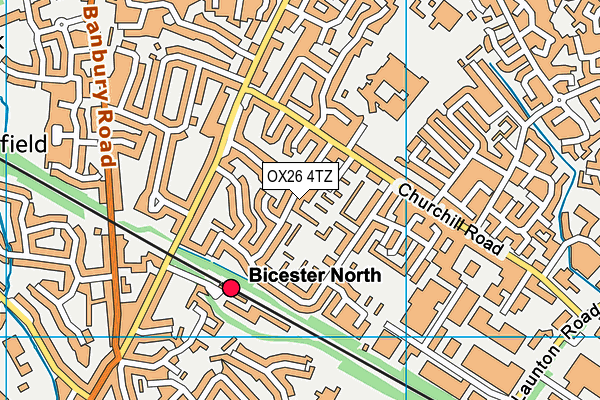 OX26 4TZ map - OS VectorMap District (Ordnance Survey) OX26 4TZ map - OS VectorMap District (Ordnance Survey)