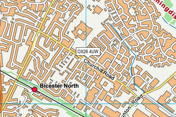 OX26 4UW map - OS VectorMap District (Ordnance Survey) OX26 4UW map - OS VectorMap District (Ordnance Survey)