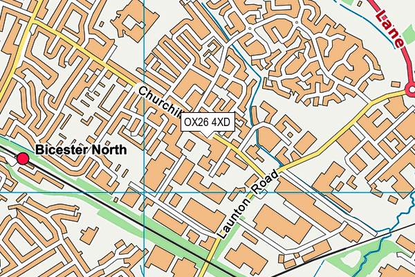 OX26 4XD map - OS VectorMap District (Ordnance Survey)
